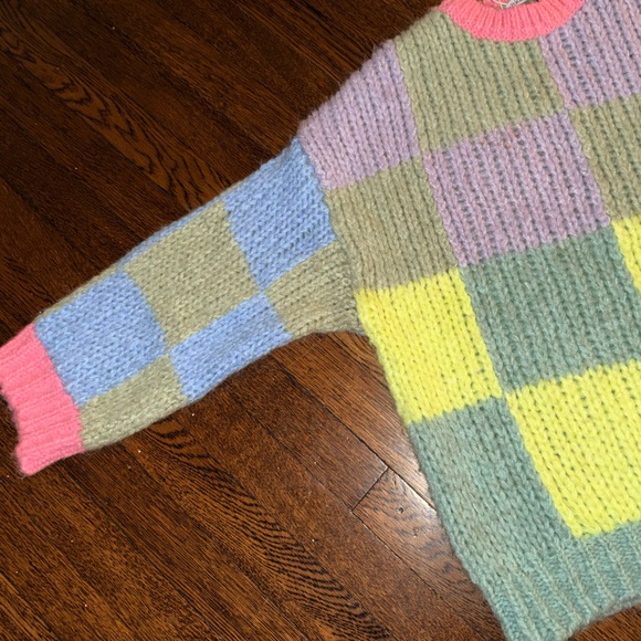 🎨Bershka Color Block Chunky Sweater, Size M-L - Picture 6 of 6